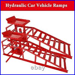 2X Heavy Duty Auto Car truck Service Ramps Lifts HD Hydraulic Lift Repair Frame