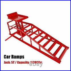 2X Heavy Duty Auto Car truck Service Ramps Lifts HD Hydraulic Lift Repair Frame