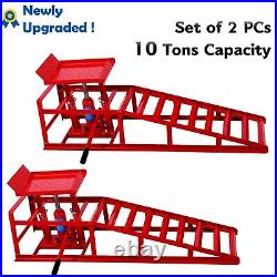 2 Pack 11000lbs Heavy Duty Auto Car Truck Service Hydraulic Lift Vehicle Ramps