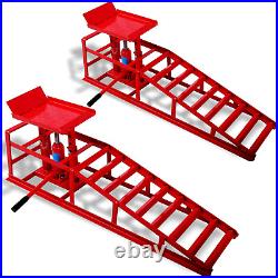 2 Pack 11000lbs Heavy Duty Auto Car Truck Service Hydraulic Lift Vehicle Ramps