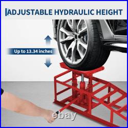 2 Pack Heavy Duty Auto Car Lifts Hydraulic Car Ramps 5T With Adjustable Height