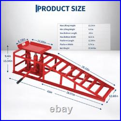 2 Pack Heavy Duty Auto Car Lifts Hydraulic Car Ramps 5T With Adjustable Height