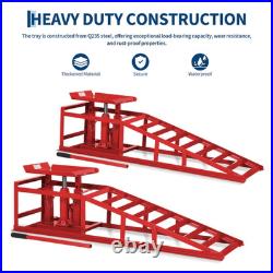 2 Pack Heavy Duty Auto Car Lifts Hydraulic Car Ramps 5T With Adjustable Height