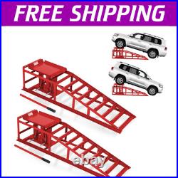 2 Pack Heavy Duty Auto Car Truck Service Ramps Lifts Hydraulic Lift 5 ton Jack