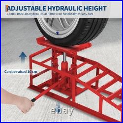 2 Pack Heavy Duty Auto Car Truck Service Ramps Lifts Hydraulic Lift 5 ton Jack