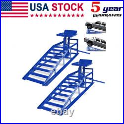 2 Pack Heavy Duty Auto Car Truck Service Ramps Lifts Hydraulic Lift 5 ton jack