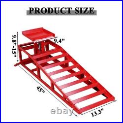 2 Pack Heavy Duty Hydraulic Car Lift Service Ramps Low Profile Black