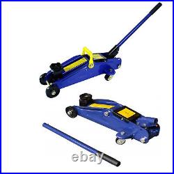 2 Pairs 3T Axle Stands Lifting Capacity Stand Heavy Duty Car & 1PC 2T Floor Jack