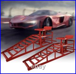 2 Pcs Heavy Duty Auto Car Truck Service Ramps Lifts Hydraulic Lift 5 ton jack