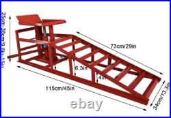 2 Pcs Heavy Duty Auto Car Truck Service Ramps Lifts Hydraulic Lift 5 ton jack