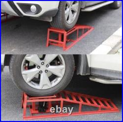 2 Pcs Heavy Duty Auto Car Truck Service Ramps Lifts Hydraulic Lift 5 ton jack