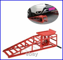2 Pcs Heavy Duty Auto Car Truck Service Ramps Lifts Hydraulic Lift 5 ton jack