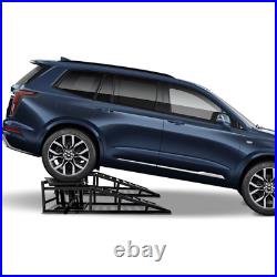 2 Pcs Heavy Duty Car Truck Service Ramps Lifts Hydraulic Lift Frame 10 Tons, Blk