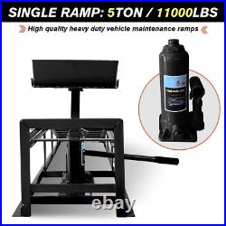 2 Pcs Heavy Duty Car Truck Service Ramps Lifts Hydraulic Lift Frame 10 Tons, Blk