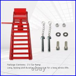 2 Pieces 5 Ton Red Heavy Duty Auto Car Truck Service Ramp Jack Hydraulic Lift