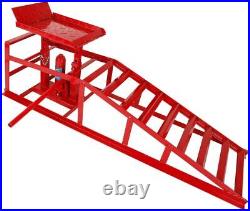 2-Pieces Auto Car truck Service Ramp Lift Heavy Duty Hydraulic Lift