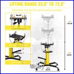 2-Plunger Transmission Jack 1322 lbs Hydraulic High Lift Vertical Telescopic 2-Plunger Transmission Jack 1322 lbs Hydraulic High Lift Vertical Telescopic