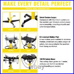 2-Plunger Transmission Jack 1322 lbs Hydraulic High Lift Vertical Telescopic 2-Plunger Transmission Jack 1322 lbs Hydraulic High Lift Vertical Telescopic