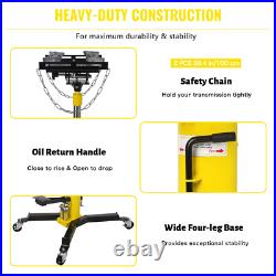 2-Plunger Transmission Jack 1322 lbs Hydraulic High Lift Vertical Telescopic 2-Plunger Transmission Jack 1322 lbs Hydraulic High Lift Vertical Telescopic