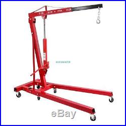 2 Ton 4400 LBS Foldable Hydraulic Engine Hoist Shop Crane Jack Lift Heavy Duty