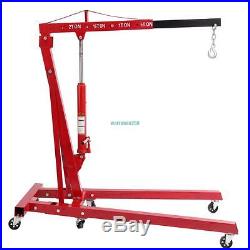 2 Ton 4400 LBS Foldable Hydraulic Engine Hoist Shop Crane Jack Lift Heavy Duty