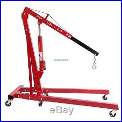 2 Ton 4400 LBS Foldable Hydraulic Engine Hoist Shop Crane Jack Lift Heavy Duty