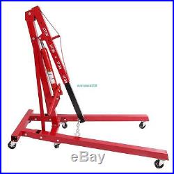 2 Ton 4400 LBS Foldable Hydraulic Engine Hoist Shop Crane Jack Lift Heavy Duty