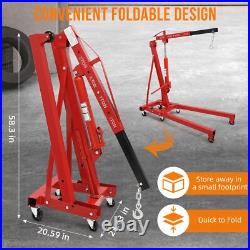 2 Ton Engine Hoist Folding Hydraulic Engine Crane Heavy Duty Picker Hoist Lift