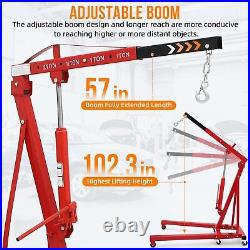 2 Ton Engine Hoist Folding Hydraulic Engine Crane Heavy Duty Picker Hoist Lift