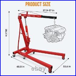 2 Ton Engine Hoist Folding Hydraulic Engine Crane Heavy Duty Picker Hoist Lift