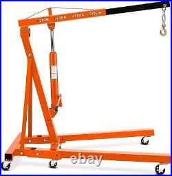 2 Ton Folding Hydraulic Engine Hoist Crane Lift 4400 LBS Capacity Heavy-Duty