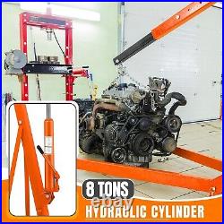 2 Ton Folding Hydraulic Engine Hoist Crane Lift 4400 LBS Capacity Heavy-Duty