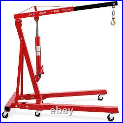 2 Ton Heavy Duty Folding Hydraulic Car Engine Hoist Crane Lift 4400 LBS Capacity