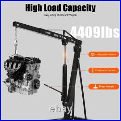 2 Ton Heavy Duty Hydraulic Carbon Steel Engine Lift Folding Jack Crane