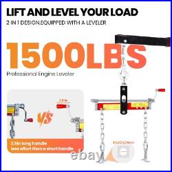 2 Ton Heavy Duty Hydraulic Engine Crane 4400lbs Folding Engine Hoist Lift Tool