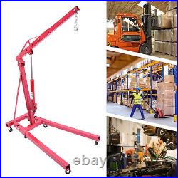 2 Ton Heavy-Duty Hydraulic Engine Hoist Folding Cherry Picker Shop Crane Lift