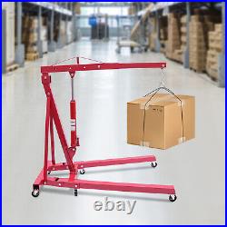 2 Ton Heavy-Duty Hydraulic Engine Hoist Folding Cherry Picker Shop Crane Lift