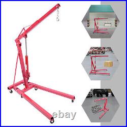 2 Ton Heavy-Duty Hydraulic Engine Hoist Folding Cherry Picker Shop Crane Lift