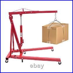 2 Ton Heavy-Duty Hydraulic Engine Hoist Folding Cherry Picker Shop Crane Lift