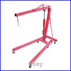 2 Ton Heavy-Duty Hydraulic Engine Hoist Folding Cherry Picker Shop Crane Lift