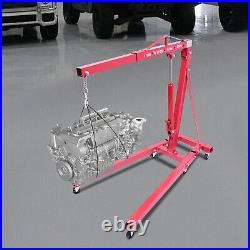 2 Ton Heavy-Duty Hydraulic Engine Hoist Folding Cherry Picker Shop Crane Lift