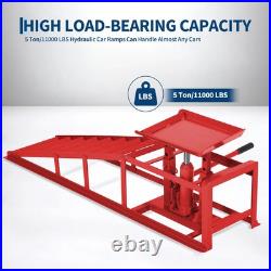 2 pcs Heavy Duty Auto Car Truck Service Ramps Lifts Hydraulic Lift 5 ton Jack