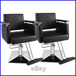 2 x Hydraulic Salon Barber Chairs All Purpose Strong Heavy Duty Hair Styling Spa