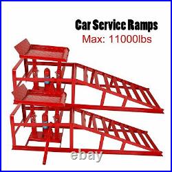 2x Lift Heavy Auto Car Lifts Frame Repair Ramps Hydraulic Portable Service Duty