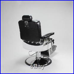 2x ROWLING Stylish Barber Chair Black HeavyDuty Hydraulic Reclining Salon Chair
