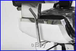 2x ROWLING Stylish Barber Chair Black HeavyDuty Hydraulic Reclining Salon Chair