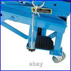 300lbs Heavy Duty Hydraulic Motorcycle Scissor Jack Lift with 4 Wheels