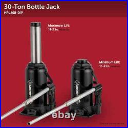 30-ton Heavy Duty Hydraulic Bottle Car Jack Tire Change Steel Tough Lifting Tool