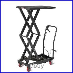 330Lbs Capacity Heavy Duty Hydraulic Lift Table Cart Double Scissor Lift Table