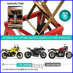 350LBS Heavy Duty Hydraulic Motorcycle Lift Table Foot Operated Scissor Jack